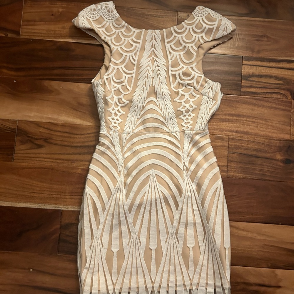 NWT Formal lace cream and white dress!